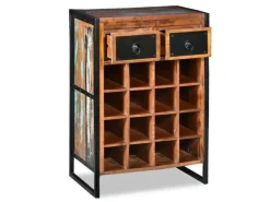 New vidaXL Weinregal für 16 Flaschen aus Massivem Altholz