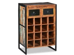 New vidaXL Weinregal für 16 Flaschen aus Massivem Altholz