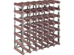 Discount vidaXL Weinregal für 42 Flaschen Braun Massivholz Kiefer 61 x 22,5 x 61 cm