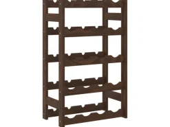 Discount vidaXL Weinregal für 20 Flaschen Braun Massivholz Kiefer 43 x 25 x 70 cm