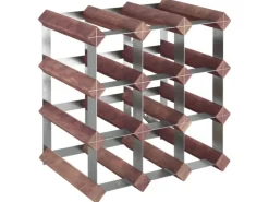 vidaXL Weinregal für 12 Flaschen Braun Massivholz Kiefer 32,5 x 22,5 x 32,5 cm