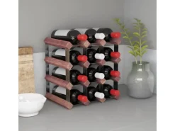 vidaXL Weinregal für 12 Flaschen Braun Massivholz Kiefer 32,5 x 22,5 x 32,5 cm