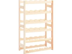 Discount vidaXL Weinregal für 30 Flaschen Kiefernholz