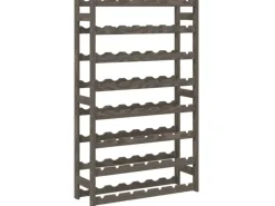 Discount vidaXL Weinregal für 56 Flaschen Grau Massivholz Kiefer