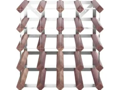 vidaXL Weinregal für 20 Flaschen Braun Massivholz Kiefer 41,5 x 22,5 x 41,5 cm