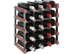 vidaXL Weinregal für 20 Flaschen Braun Massivholz Kiefer 41,5 x 22,5 x 41,5 cm