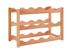 Online vidaXL Weinregal für 12 Flaschen Massivholz Nussbaum