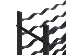 vidaXL Weinregal für 96 Flaschen Schwarz Eisen