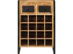 vidaXL Weinregal für 16 Flaschen Massivholz Mango