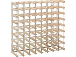 vidaXL Weinregal für 72 Flaschen Massivholz Kiefer