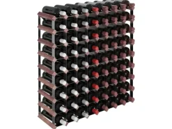 Sale vidaXL Weinregal für 72 Flaschen Braun Massivholz Kiefer