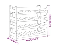 vidaXL Weinregal für 24 Flaschen PP Stapelbar