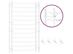 vidaXL Weinregal für 72 Flaschen Weiß Metall