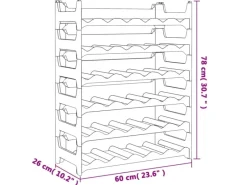 vidaXL Weinregal für 36 Flaschen PP Stapelbar