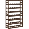 New vidaXL Weinregal für 56 Flaschen Braun Massivholz Kiefer