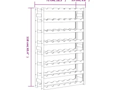 New vidaXL Weinregal für 56 Flaschen Braun Massivholz Kiefer