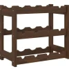 Best vidaXL Weinregal für 12 Flaschen Braun Massivholz Kiefer 43 x 25 x 38 cm