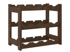 Best vidaXL Weinregal für 12 Flaschen Braun Massivholz Kiefer 43 x 25 x 38 cm