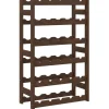vidaXL Weinregal für 30 Flaschen Braun Massivholz Kiefer