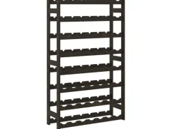 Sale vidaXL Weinregal für 56 Flaschen Schwarz Massivholz Kiefer