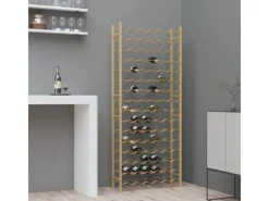 Sale vidaXL Weinregal für 96 Flaschen Golden Metall