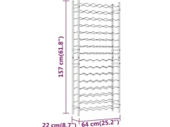 Sale vidaXL Weinregal für 96 Flaschen Golden Metall