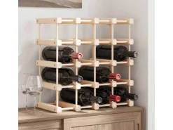 Best vidaXL Weinregal für 20 Flaschen 46,5x23x46,5 cm Massivholz Kiefer