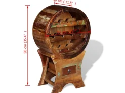 Hot vidaXL Weinregal für 10 Flaschen Altholz Massiv