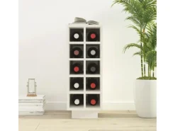 vidaXL Weinregal Weiß 23x34x61 cm Massivholz Kiefer