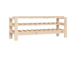 Hot vidaXL Weinregal 109,5x30x42 cm Massivholz Kiefer