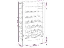 vidaXL Weinregal 61,5x30x107,5 cm Massivholz Kiefer