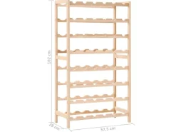 vidaXL Weinregal Zedernholz 57,5 x 28 x 102 cm