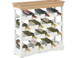 vidaXL Weinschrank Weiß 70 x 22,5 x 70,5 cm MDF