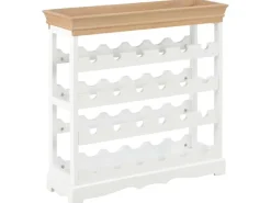 vidaXL Weinschrank Weiß 70 x 22,5 x 70,5 cm MDF