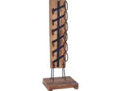 vidaXL Weinständer für 6 Flaschen 35x35x100 cm Massivholz Teak