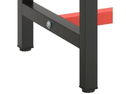 vidaXL Werkbankgestell MattSchwarz und MattRot 110x50x79 cm Metall