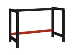 Discount vidaXL Werkbankgestell Metall 120x57x79 cm Schwarz und Rot