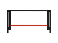 New vidaXL Werkbankgestell Metall 150x57x79 cm Schwarz und Rot