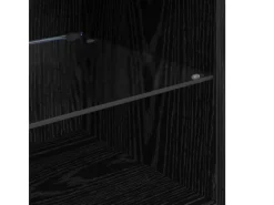 Outlet vidaXL Wohnwand mit LED 8-Tlg Schwarz Eichen-Optik 3402922 Eiche Schwarz