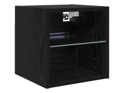 Outlet vidaXL Wohnwand mit LED 8-Tlg Schwarz Eichen-Optik 3402922 Eiche Schwarz