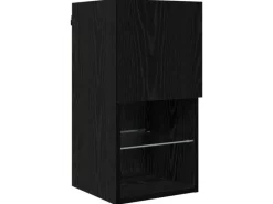 Outlet vidaXL Wohnwand mit LED 8-Tlg Schwarz Eichen-Optik 3402922 Eiche Schwarz