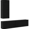 vidaXL Wohnwand 5-Tlg Schwarz Eichen-Optik Holzwerkstoff 3402778