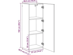 vidaXL Wohnwand 5-Tlg Schwarz Eichen-Optik Holzwerkstoff 3402778