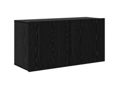 vidaXL Wohnwand 4-Tlg Schwarz Eichen-Optik Holzwerkstoff 3402766