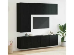 vidaXL Wohnwand 5-Tlg Schwarz Eichen-Optik Holzwerkstoff 3402772