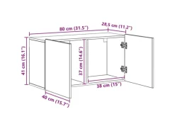 vidaXL Wohnwand 5-Tlg Schwarz Eichen-Optik Holzwerkstoff 3402772