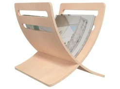 vidaXL Zeitungsständer Holz Freistehend Natur