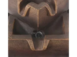 Discount vidaXL Zimmerbrunnen mit LED Polyresin Grau und Braun