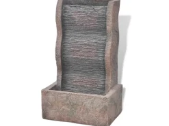 Outlet vidaXL Zimmerbrunnen mit LED-Licht Polyresin 28,5 x 20,5 x 49,5 cm