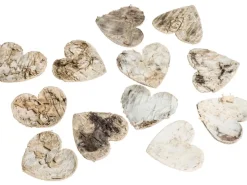 Videx Garden Streudeko Birkenholz-Herzen Natur 12er-Set